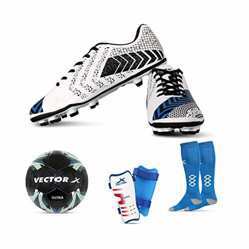 Image of Vector X Gravity Shoe, Football,Pair of Shin Guard & Pair of Stockings Combo kit