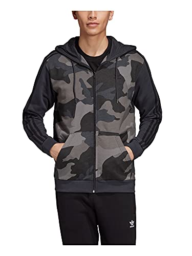adidas Originals Men s Camo Full-Zip Hooded Sweatshirt, multi carbon, Medium