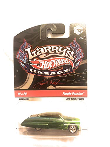 2009 Hot Wheels Larry's Garage (Larry Wood) green PURPLE PASSION #10 of 20 (standard, non-chase) by Mattel