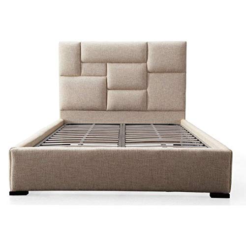 R2R FURNITURE Siegrist Upholstered Bed Frame - Queen