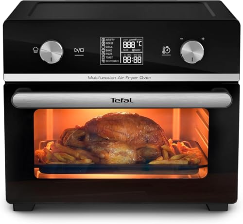 Tefal FW6058 Multifunction Air Fryer Oven Heißluftfritteuse und Multifunktionsofen, 20 L Kapazität, 10 Auto-Programme, energiesparend, digitales Touchdisplay, inkl. Zubehör, Schwarz