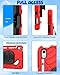 Grifobes Case for iPad A16 11th/10th Generation 2025/2022 11/10.9 inch, Full Body Protection with Pencil Holder/Screen Protector/Stand,Hand/Shoulder Strap for i Pad 11/10.9 Cover Red+Black