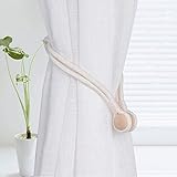 Vorhangbindeband 1 Paar Baumwollseilschnalle Kreative freie Installation ohne Stanzen Vorhangclip Schlafzimmer Badezimmer Wohnzimmer Vorhang Cope (rot, 50 cm), Wohnaccessoires ( Color : Coffee , Size