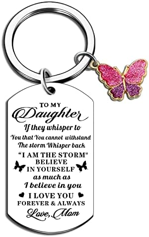 My Orders Placed Recently By Me To My Daughter Keychain Daughter Gifts from Mom Birthday Gifts for Daughter Inspirational Gifts for Badass Daughter Back to School Teen Girls Accessories