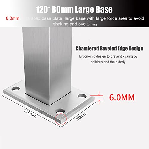 Balaustrada gris de acero inoxidable compatible con paneles acrílicos y madera 8
