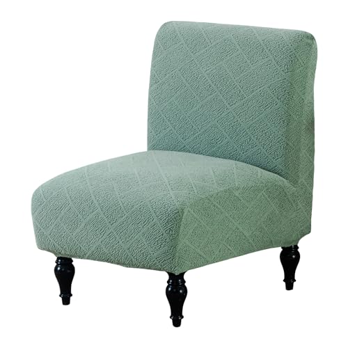 Image of Eco-Ancheng Armless Chair Slipcover Removable Armless Accent Chairs Covers Washable Armless Slipper Chair Slipcover Printed Armless Chair Furniture Protector Covers for Living Dining Room Hotel