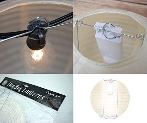 Image of Quasimoon PaperLanternStore Decorative Paper Lantern - (Single, 8-Inch, Peach Orange, Even Ribbing) Round Paper Lantern - Ideal Wedding and Party Decor or Home Accent, Lighting Optional