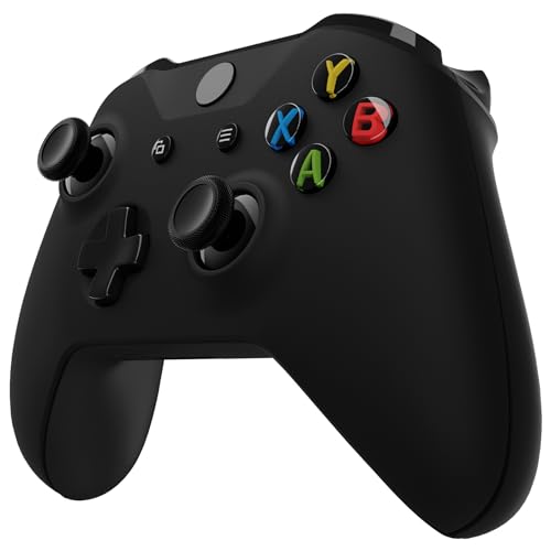 Image of eXtremeRate Front Housing Shell + Side Rails Handles for Xbox One Controller (Model 1708), Black Replacement Faceplate Parts with Back Panels for Xbox One X & S Controller