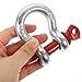 FRCOLOR Galvanized Screw Pin Anchor Shackle Heavy Duty Bow Ring Clamp for Industrial Construction Lifting and Off-Road Towing Rust-Resistant Load Capacity