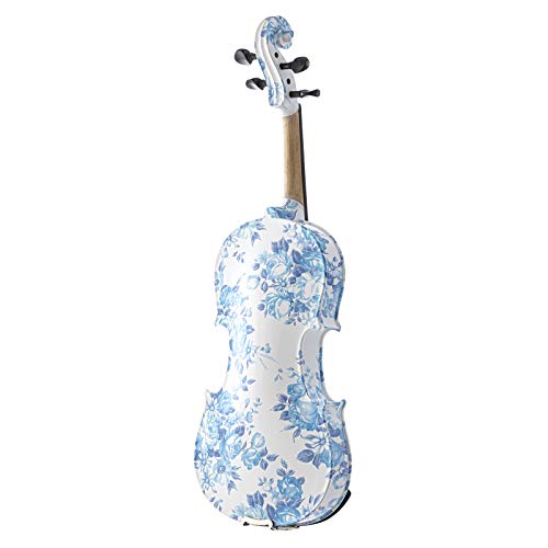 Kinglos 4/4 Elegant Colored Ebony Fitted Solid Wood Violin Kit With Case, Shoulder Rest, Bow, Manual, Extra Bridge And Strings Full Size #TOP3