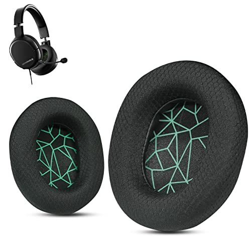Krone Kalpasmos Ersatz-Ohrpolster für Arctis Nova Pro Wireless, Arctis 7 Ohrpolster, passend für SteelSeries Arctis 1, Pro, 3, 5, 7, 7+, 7p, 7X, 9, Nova Pro, Prime Wireless Headset, Grün