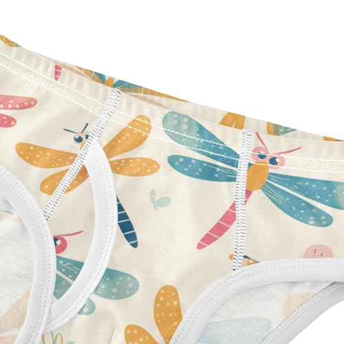 KLL Dragonfly Pattern Illustration Toddler Boys' Cotton Briefs Breathable Children Panties4