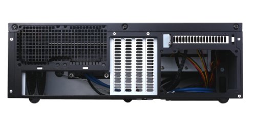 Gabinete SilverStone Technology para HTPC con panel frontal de aluminio, formato Micro-ATX, 2 bahías de intercambio en caliente, 3 ventiladores silenciosos de 120 mm y puertos USB 3.0 x2, color negro (modelo GD06B-USA) miniatura 3