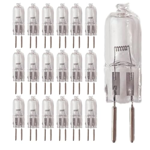 UGEFKMQ G6.35 Lampadine Alogene 24V 50W 2 Pin Capsula Trasparente Lampadina Alogena Gy6.35/G6.35 Base Dimmerabile 20Pc 150W
