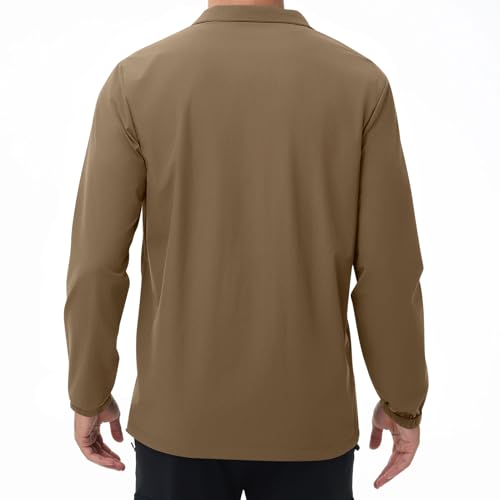Image of EDITCOZY Men's Lightweight Quarter Zip Pullover Casual Windbreaker for Running Golf Jackets with 3 Pockets