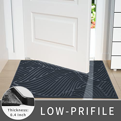 Yimobra Front Door Mat Outdoor Entrance, Heavy Duty 29.5 X 17 Inch Waterproof Patio Guard Doormat, Non-Slip Stain And Fade Resistant Shoe Scraper Indoor Outdoor Door Mat For Entryway, Blue #TOP3