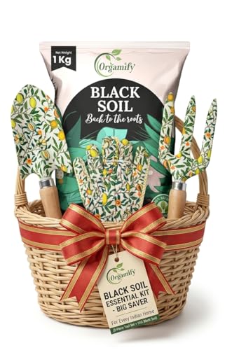 Image of Black Soil Essential Kit - Big Saver for Every Indian Home (3-Piece Gardening Tool Set + 1KG Black Soil)
