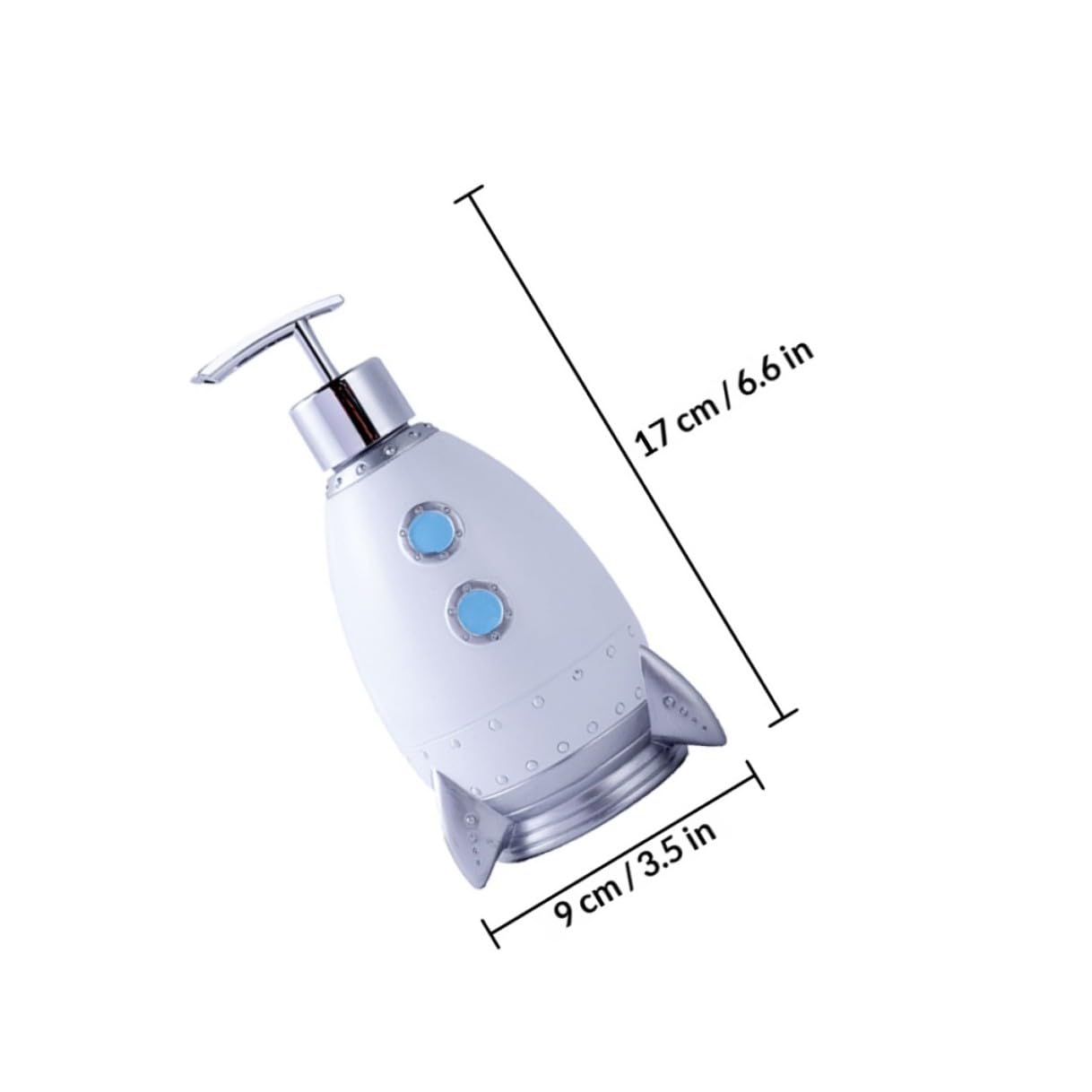 Alasum Shampoospender in Raketenform 400ml Fassungsvermögen aus Vinyl PVC mit Rutschfestem Design und Einfachem Druck für Badezimmer und Familiengebrauch