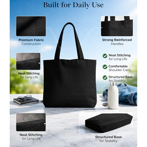 Aaxu black cotton tote bag – image 5