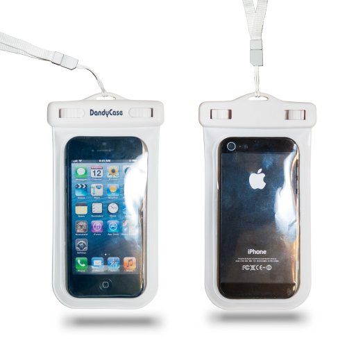 Dandycase Slim Waterproof Case for Apple iPhone 5S / 5 / 5C & Apple iPod Touch 5 (Will NOT fit Other Smartphones) - IPX8 Certified to 100 Feet [Retail Packaging by DandyCase] (White)