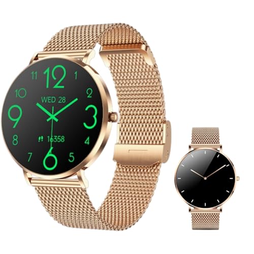 KELIUM Smartwatch with Full Touchscreen Smart Watch Women 24/7 Heart Rate & Sleep Monitor IP67 Waterproof Fitness Tracker for Sports & Daily Wear