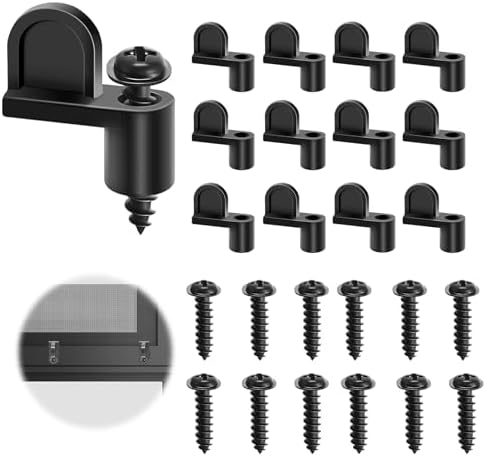 12 Pcs 3/8 Inch Diecast Door Glass Window Screen Clips with Screws for ...