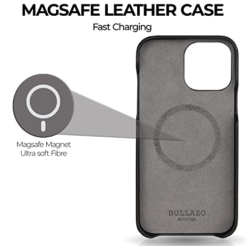 Étui en cuir iPhone 15 Pro protection MagSafe fine Menor Classic antichoc