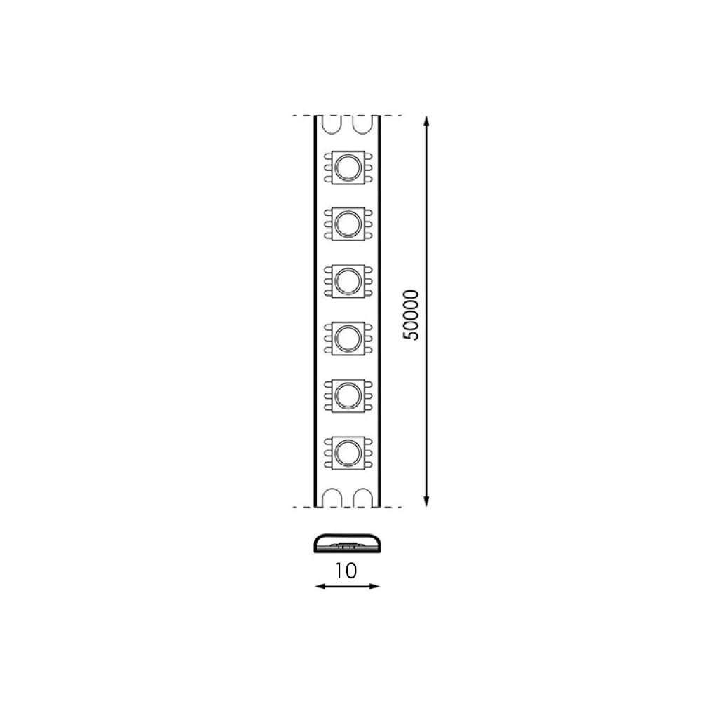 VoltShine Ruban LED 24 V DC RGB 576 LEDs/m IP20 5 mètres - Éclairage décoratif et d'ambiance pour l'intérieur.