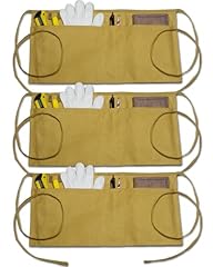 3 Pack Brown Apron With Pockets