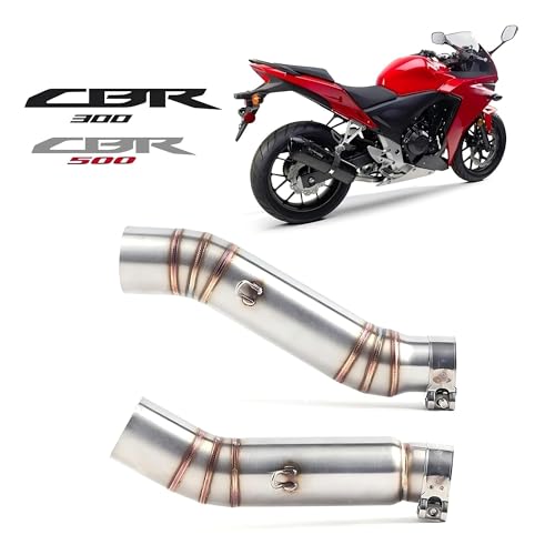 Pot d'échappement intermédiaire CBR500 en acier durable à finition lisse - 2