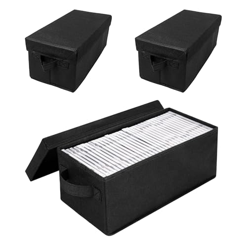 La mejor comparación de Armarios para películas y CDs los más solicitados. 42 3 Caja de Almacenamiento de DVD, Organizador de CD, 14 x 6.3 x 5.5 Pulgadas Porta CDs para 30 CDs, Organizador Apilable para DVD