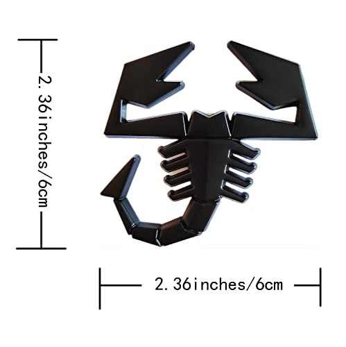 Onlyyou.x New Scorpion Emblems For Car Motocycle Left And Right Scorpion Badge Decal Ornaments 2 Pieces Of Black Scorpion Stickers Of Made Of Metal #TOP1