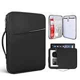 Protection supérieure : l'étui pour tablette est fabriqué en polyester anti-éclaboussures de qualité supérieure, doublure et rembourrage doux, protège efficacement votre précieuse tablette contre les chocs accidentels, les éclaboussures, les bosses et les rayures lors d'un usage quotidien.