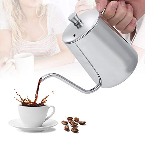 Hervidor de cuello de cisne en acero inoxidable duradero para baristas 5