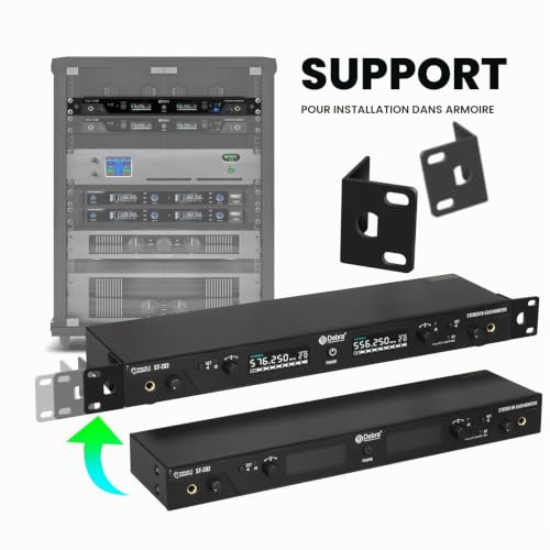D Debra Système in-Ear UHF ST-202, Monitoring, IEM Double Canal, Récepteur, sans Interférences, pour Scène et Studio (2 Bodypacks) – vue 9