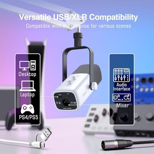 FIFINE Microphone USB and XLR Connectivity