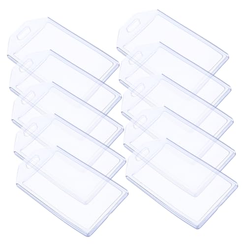 Porte-cartes PVC clairs étanches pour badges et bagages - Lot de 10 pièces polyvalentes