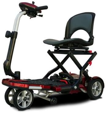 EV Rider TRANSPORT PLUS Folding Mobility Scooter SLA Batteries (Plum)