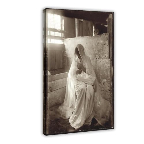 The Manger 1901 Gertrude Kasebier impression sur toile pour habiller un mur vide de bureau