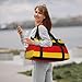 Large Travel Duffel Bag,German flag Print Men Sports Tote Gym Bag,Shoulder Weekender Handbag Overnight for Women