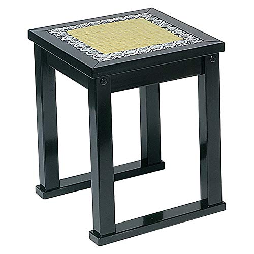 仏壇屋 滝田商店 内陣用椅子 黒塗 R-1140 巾33.5cm×奥行33.5cm 日本製 寺院用椅子 本堂用椅子 証明書付