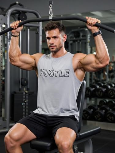 Image of 3Colours RGB Men's Active Wear Sleeveless Tank top, Gym Vest, Leisure wear CCUT Hustle