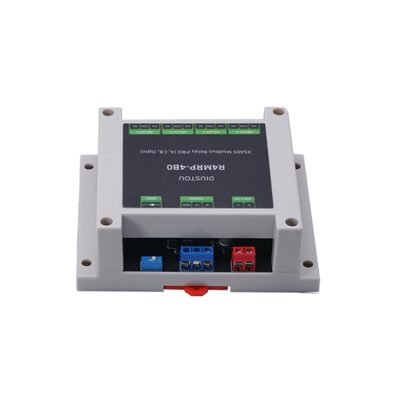 RS485 Relay Modbus RTU Protocol Control 5-32V Voltage Industrial Grade Controller with ABS housing DIN Rail mounting (4-Channel)