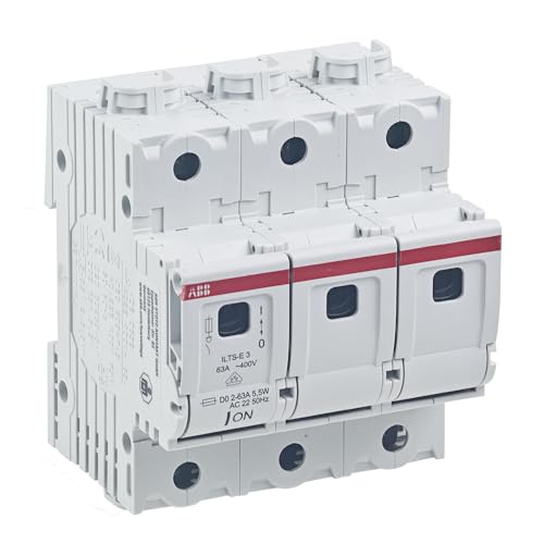 Lasttrennschalter Neozed Lasttrenner 3-polig 400 Volt D01 10/ 16A oder D02 20/25/ 32/35/ 40/50/ 63 Ampère Set mit Sicherungen und Passhülsen für 35mm Hutschienen (D02 | 3x35A (schwarz))