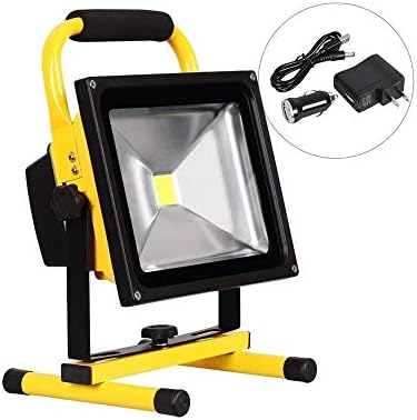 HEMFV 30W LED Work Light Rechargeable Portable Flood Light IP65 Waterproof for Outdoor Lighting,Camping,Hiking,Fishing,Car Repairing,Construction Site