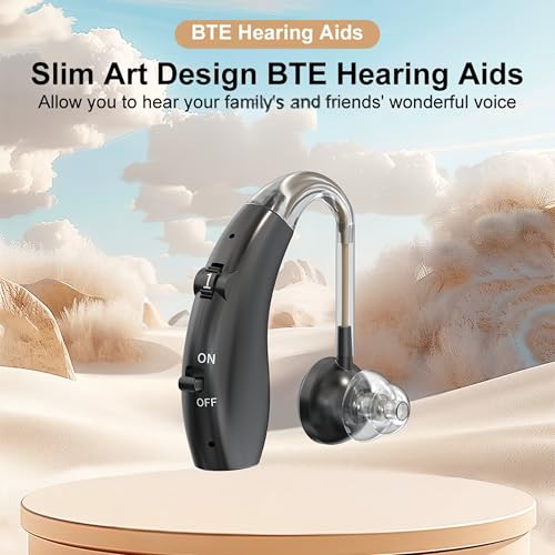 Image of Fastwell F25 Rechargeable Hearing Aid for Adults & Seniors, Behind-the-Ear Design, 30 Min Quick Charge, Noise Reduction, Single Ear With 6-Month Warranty (Black)