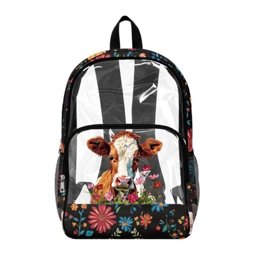 Sac à dos transparent pour stade et voyage sac léger fille garçon 17"