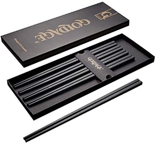 Goldage Fiberglass Dishwasher-safe Chopsticks - Japanese Minimalism - Floating Flowers (5 Pairs)