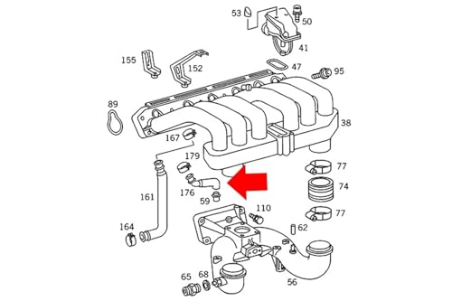 Manguera de ventilación del cárter 1040943682 para Benz M104 E320 y S320 3