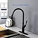 BAGNOLUX Kitchen Faucets with Pull Down Sprayer Matte Black Single Handle High Arc Pull Out Spray Head Kitchen Sink Faucets with Deck Plate, Faucets for Kitchen Sinks